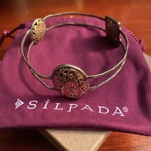 Silpada Silver Romance Novel Bangle Bracelet